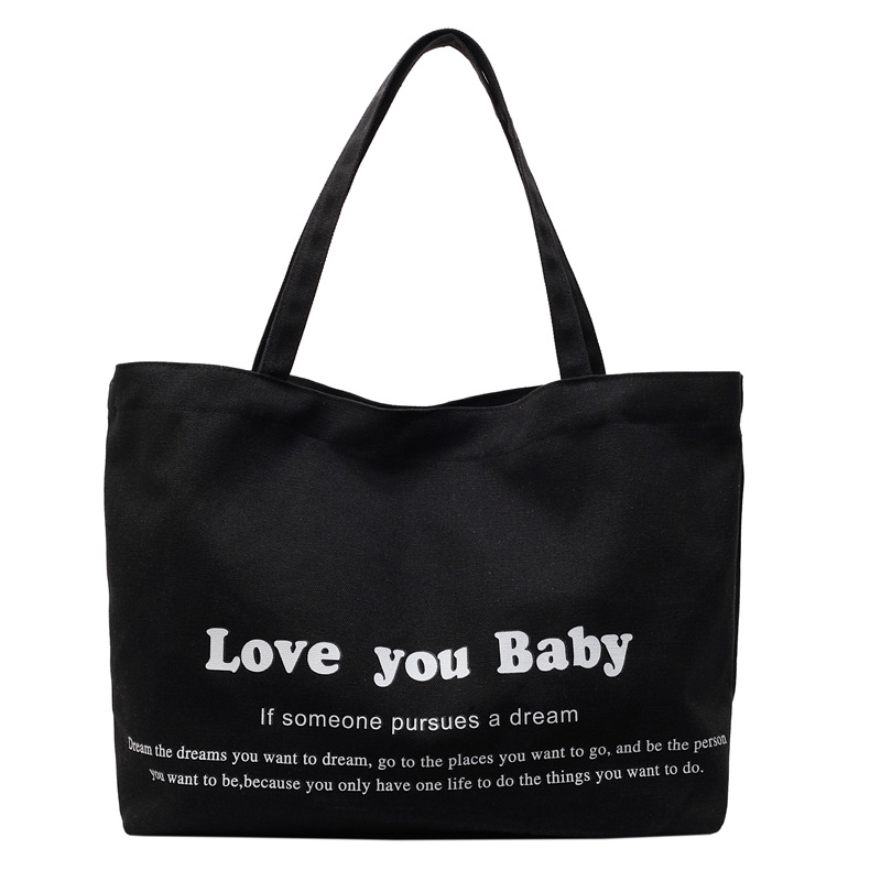Students' large-capacity commuting tote bag for class for women's letters fashionable solid color casual armpit shoulder bag - Image 10