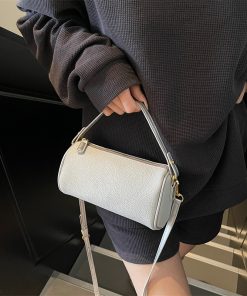 Fashionable small shoulder bag niche design simple texture versatile commuter one-shoulder crossbody bag