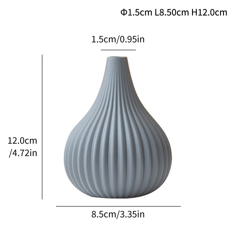 Japanese multi-color ceramic small vase fresh and simple flower arrangement high-end home decoration blue and white porcelain - Image 10