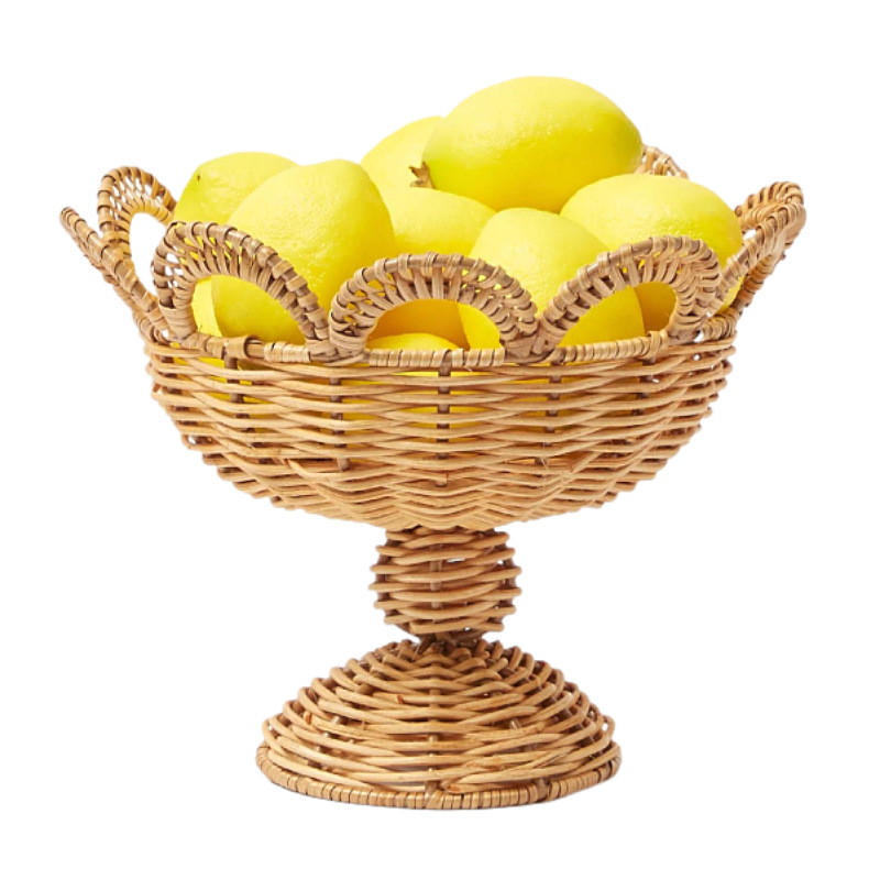 Natural rattan fruit basket living room household storage basket children's toy snack basket remote control miscellaneous basket - Image 2