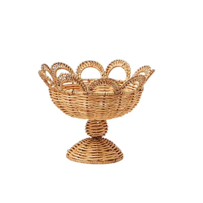 Natural rattan fruit basket living room household storage basket children's toy snack basket remote control miscellaneous basket - Image 5