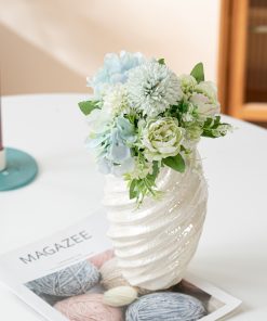 Multi-color simple ceramic vase pearl glaze irregular bottles light luxury style handicraft home decorations