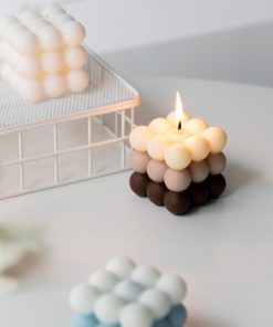 Wind soy wax gradient color candle atmosphere combination gift wedding proposal geometric Rubik's Cube wax home furnishing