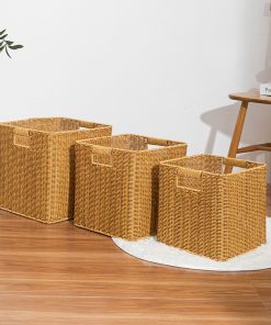 Imitation rattan storage frame living room coffee table cabinet drawer basket miscellaneous snack toy storage basket storage box storage box