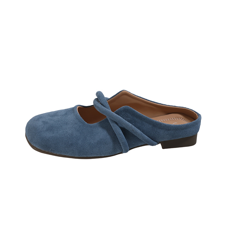 Baotou sandals for women in summer wear flat Birkenstock shoes half-tight women's shoes Mary Jane single shoes - Image 10