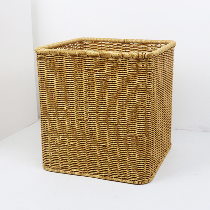 Imitation rattan storage basket household large capacity clothes, miscellaneous items, desktop snacks and toys to organize kitchen storage basket - Image 42