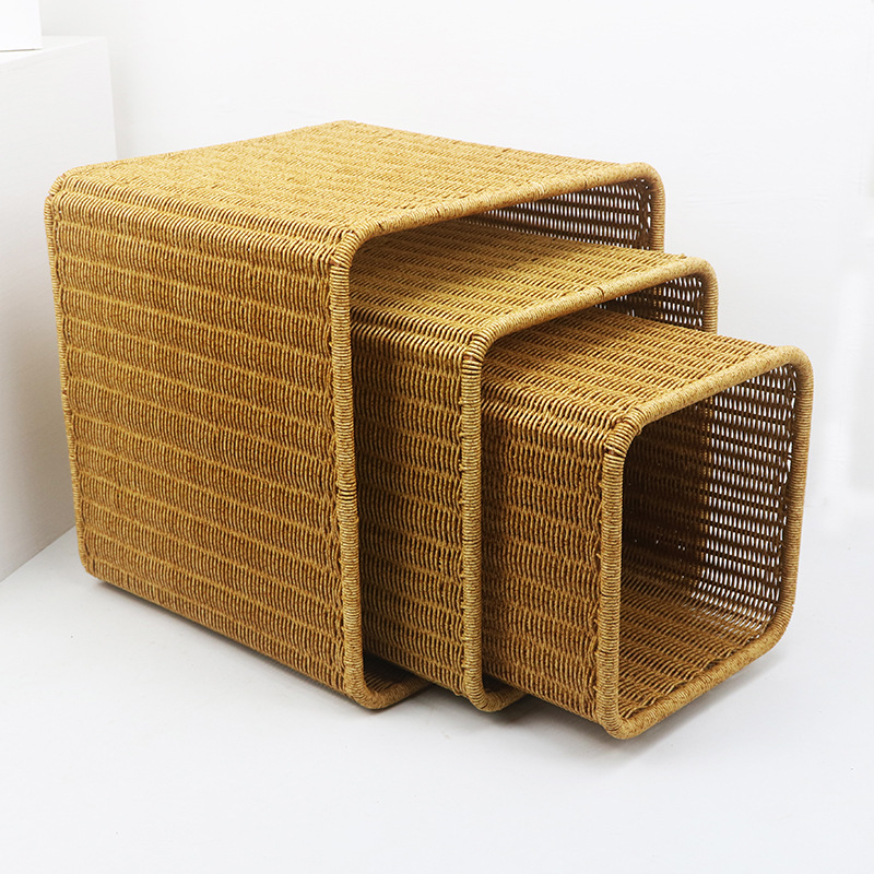 Imitation rattan storage basket household large capacity clothes, miscellaneous items, desktop snacks and toys to organize kitchen storage basket - Image 6