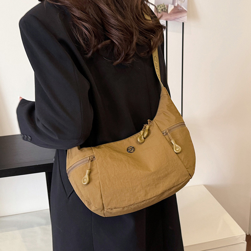 Japanese ultra-light tarp bag for men and women versatile shoulder bag crossbody bag multifunctional nylon lightweight waterproof buffalo croissant bag - Image 2