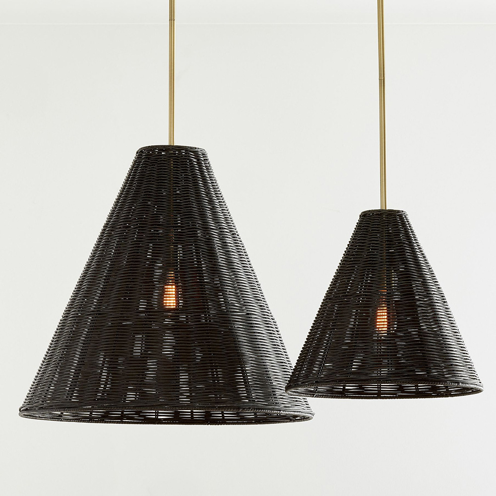 Feng hand-woven tea room Zen B&B restaurant decoration lampshade living room rattan chandelier lantern - Image 6