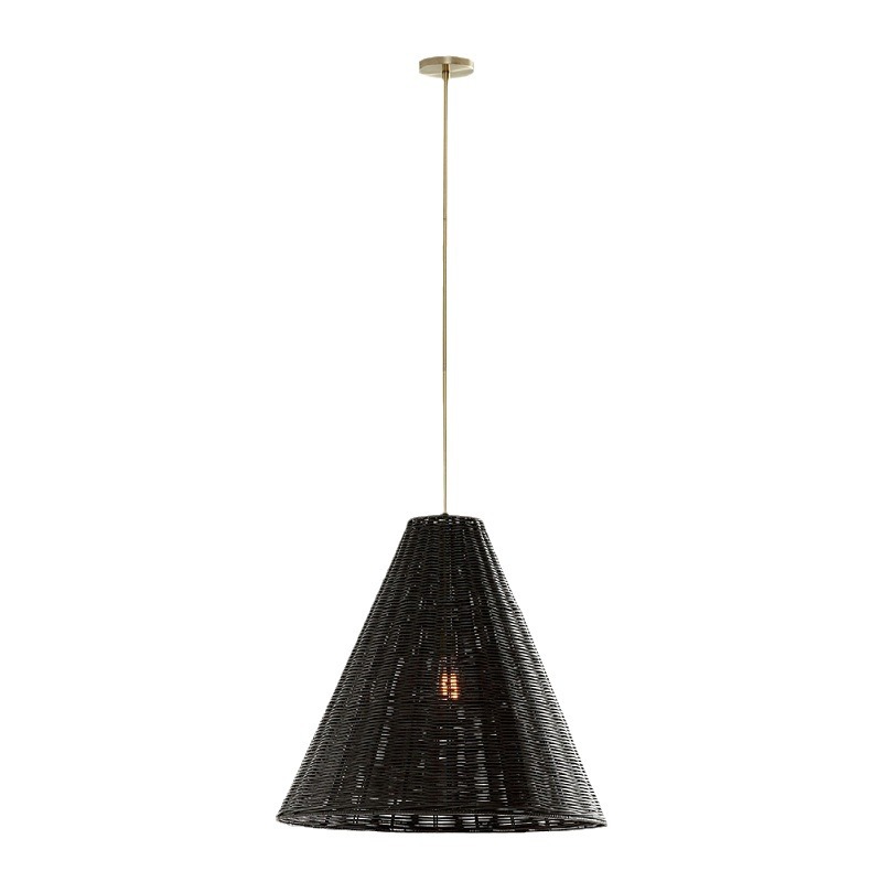 Feng hand-woven tea room Zen B&B restaurant decoration lampshade living room rattan chandelier lantern - Image 3