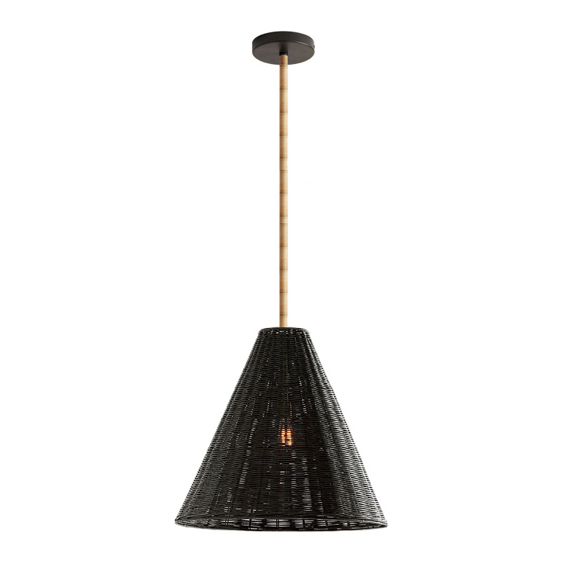 Feng hand-woven tea room Zen B&B restaurant decoration lampshade living room rattan chandelier lantern - Image 8