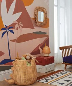 Handmade rattan dinosaur-shaped bathroom clothes basket miscellaneous basket hotel and homestay decoration storage basket toy storage basket