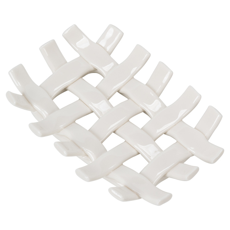 Daimon hand-crafted hollowed-water soap rack high-end home ceramic craft ornaments - Image 3