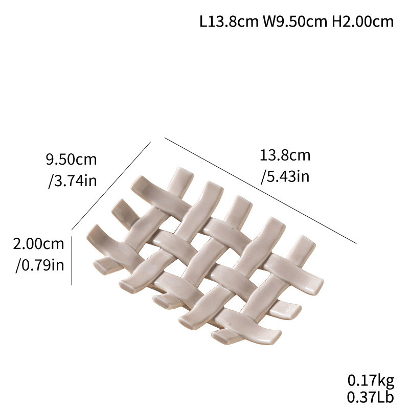 Daimon hand-crafted hollowed-water soap rack high-end home ceramic craft ornaments - Image 7