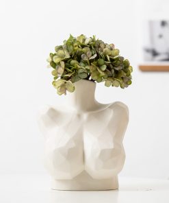 Modern simple abstract half-body geometric ceramic vase furniture ornament craft decoration