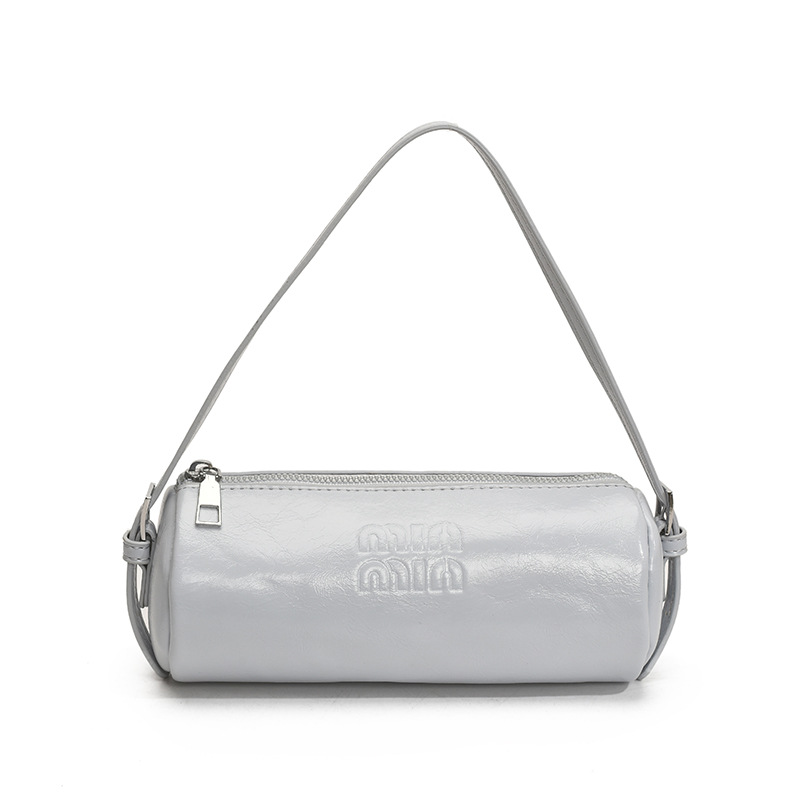 Spring soft cowhide one-shoulder pen holder underarm bag small hand-carrying cylinder women's bag - Image 4