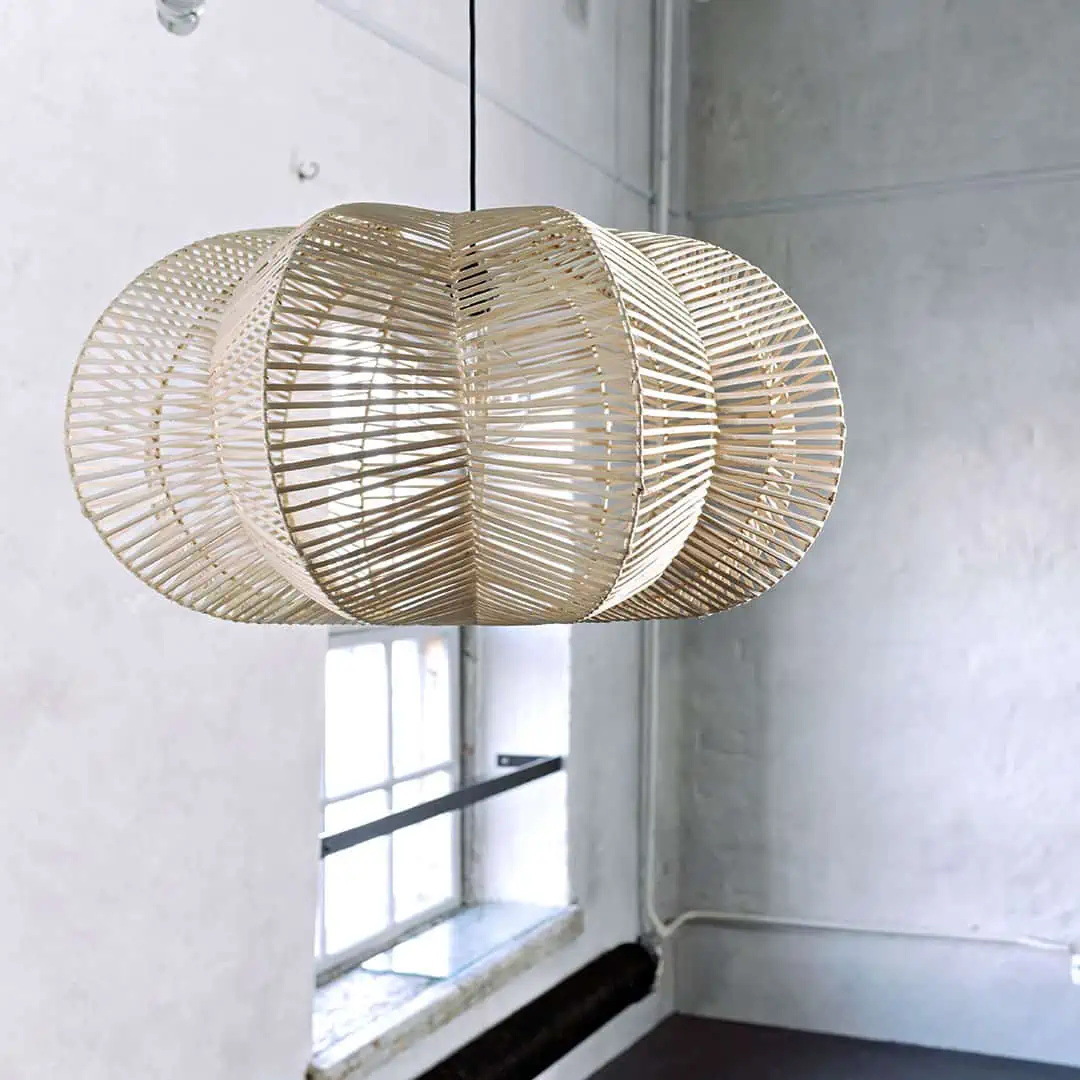 Wooden sheep, wind chandelier, retro rattan lamp, restaurant, bar, cafe, handmade natural rattan lamp - Image 2