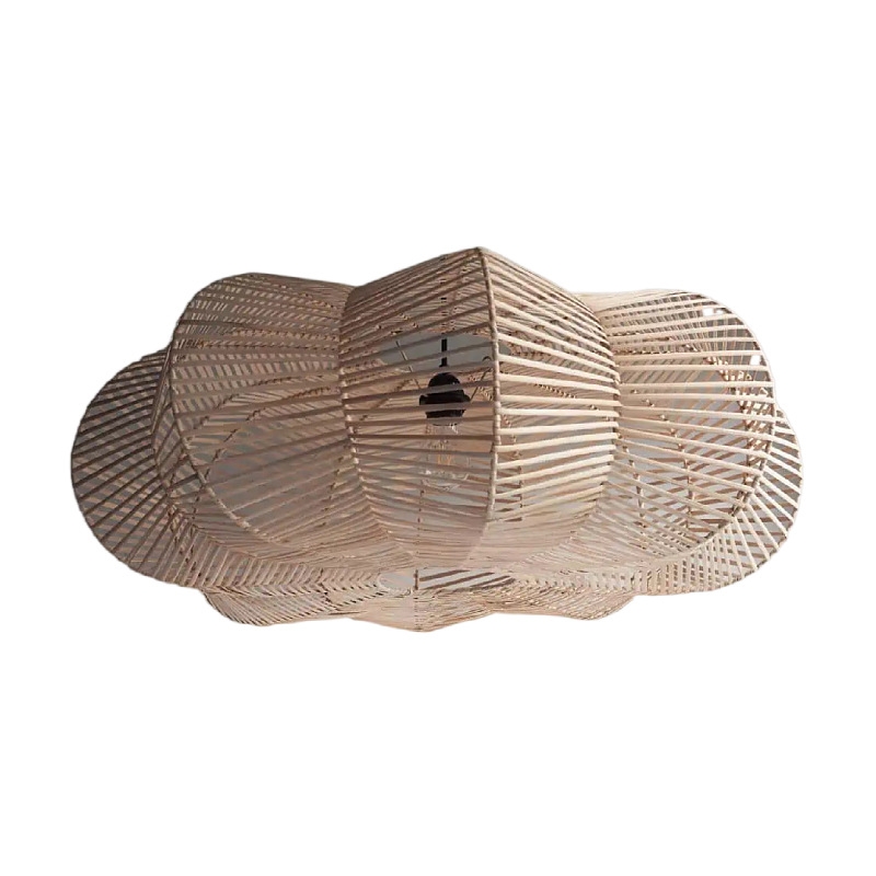 Wooden sheep, wind chandelier, retro rattan lamp, restaurant, bar, cafe, handmade natural rattan lamp - Image 3