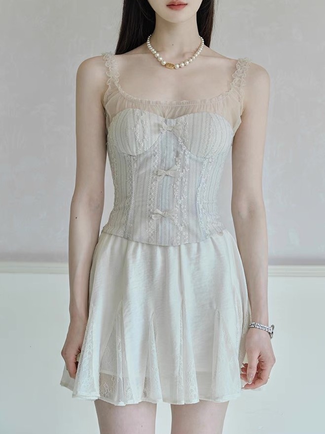 And can wake up the spring and island vacation three-dimensional floral embroidery long skirt French floral dress - Image 7