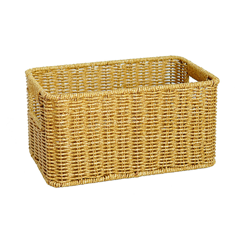 Imitation rattan storage basket living room drawer storage basket desktop toys snack storage basket storage basket storage basket storage basket - Image 3