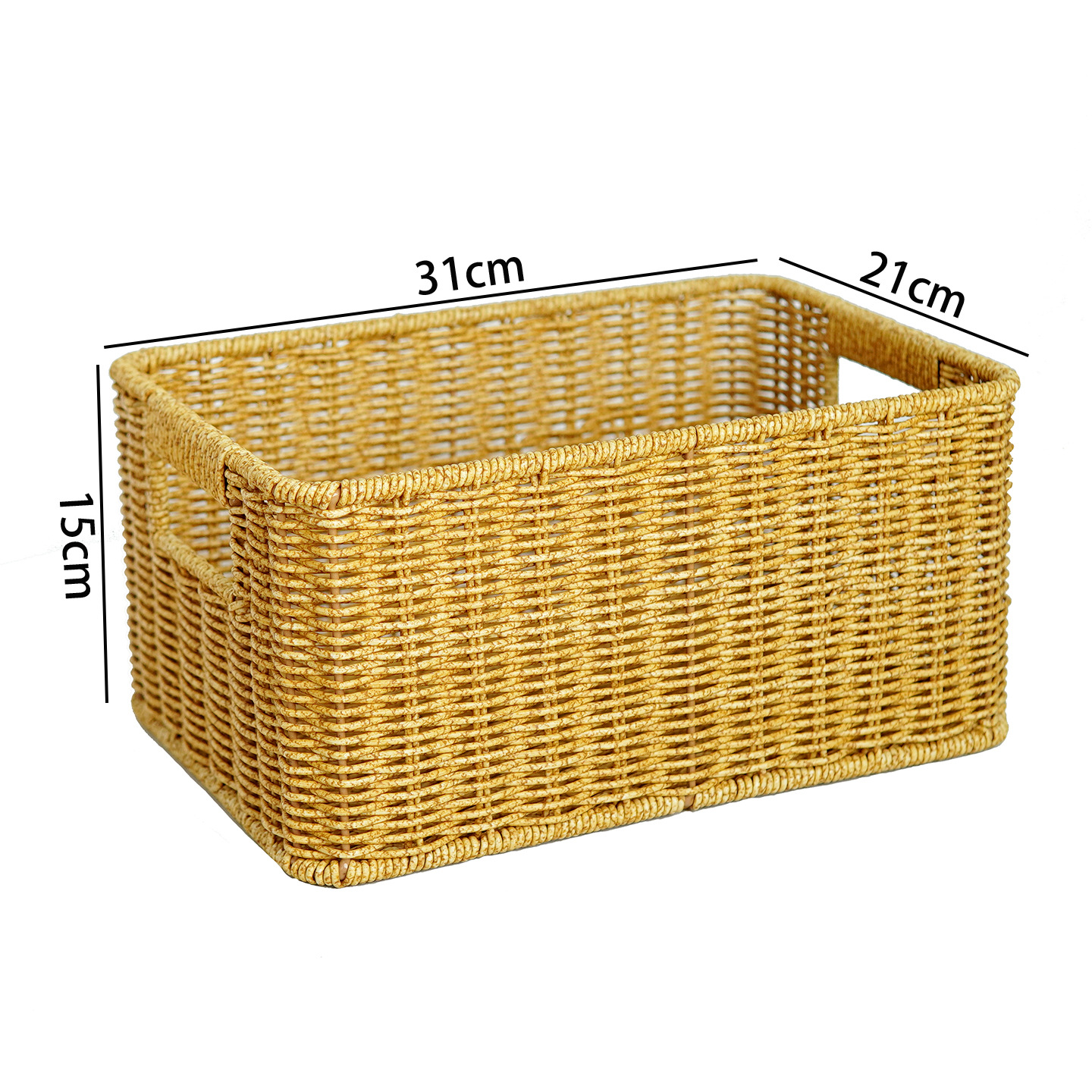 Imitation rattan storage basket living room drawer storage basket desktop toys snack storage basket storage basket storage basket storage basket - Image 5