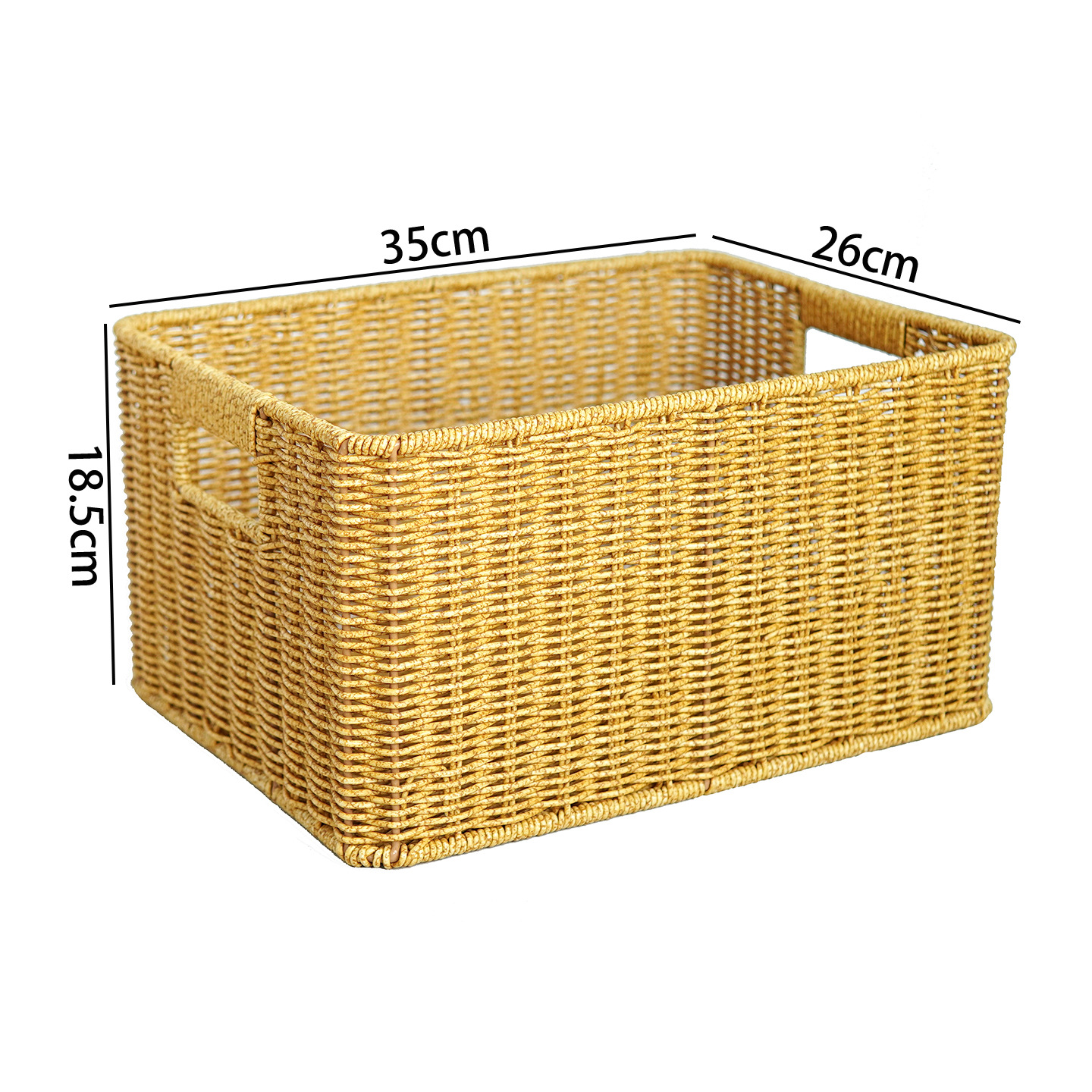 Imitation rattan storage basket living room drawer storage basket desktop toys snack storage basket storage basket storage basket storage basket - Image 8