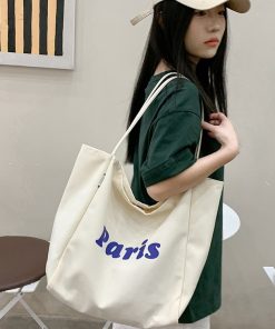 Large capacity canvas bag versatile one-shoulder tote bag