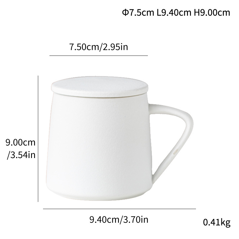 Damon Ceramic Cup Household Coffee Cup Water Cup Tea Cup Corner Handle Coffee Cup - Image 9