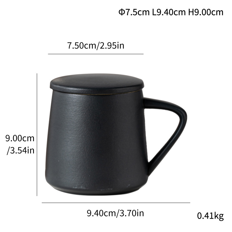 Damon Ceramic Cup Household Coffee Cup Water Cup Tea Cup Corner Handle Coffee Cup - Image 16