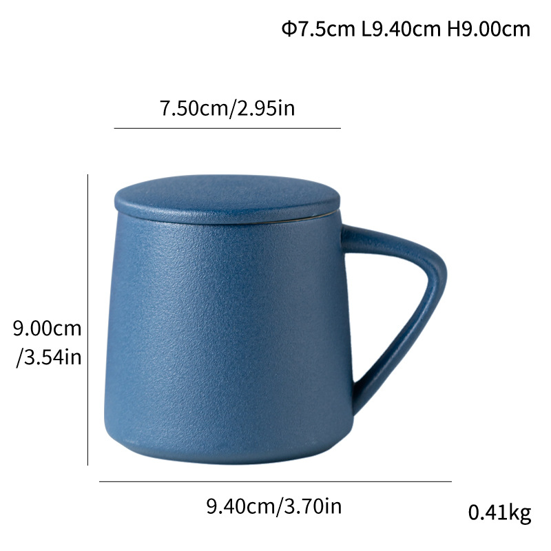Damon Ceramic Cup Household Coffee Cup Water Cup Tea Cup Corner Handle Coffee Cup - Image 18
