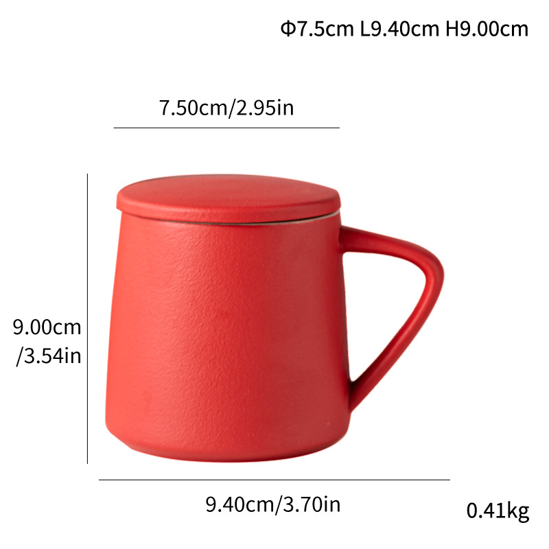 Damon Ceramic Cup Household Coffee Cup Water Cup Tea Cup Corner Handle Coffee Cup - Image 7