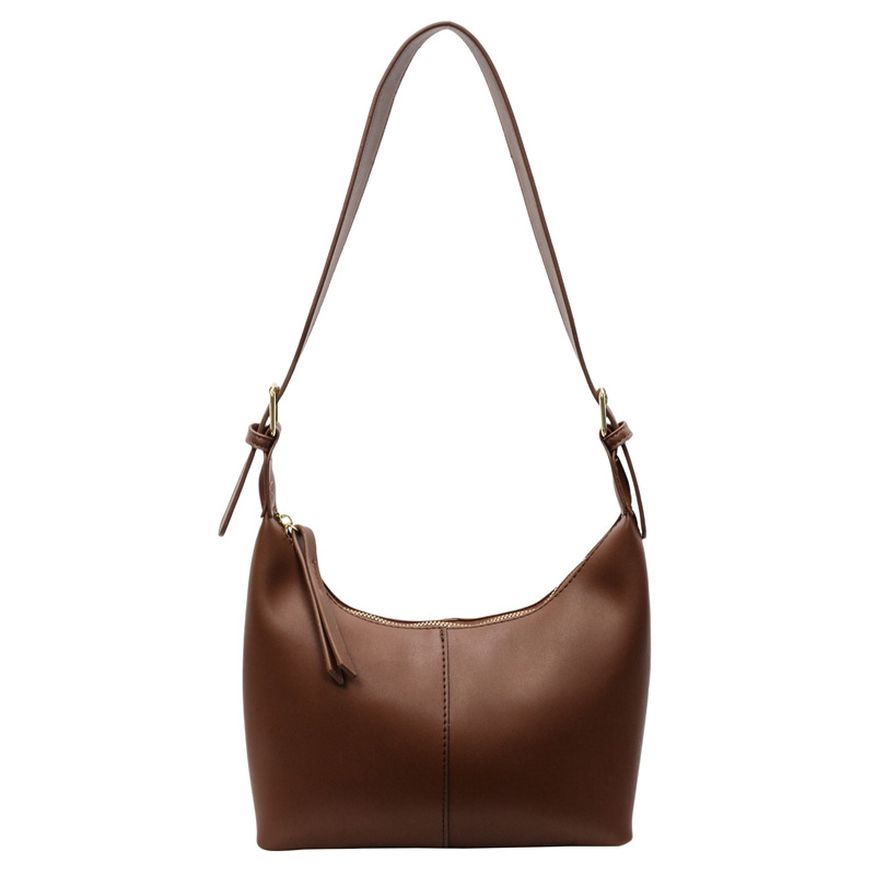 Fashionable and versatile niche design one-shoulder crossbody bag women's bag simple soft leather dumpling bag underarm bag - Image 13