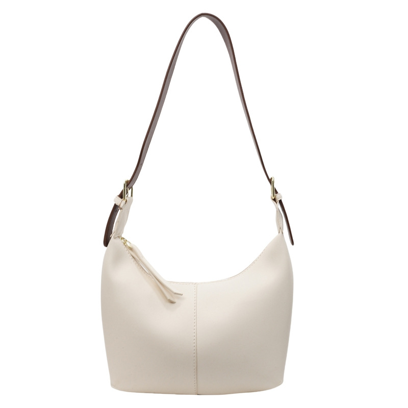 Fashionable and versatile niche design one-shoulder crossbody bag women's bag simple soft leather dumpling bag underarm bag - Image 9