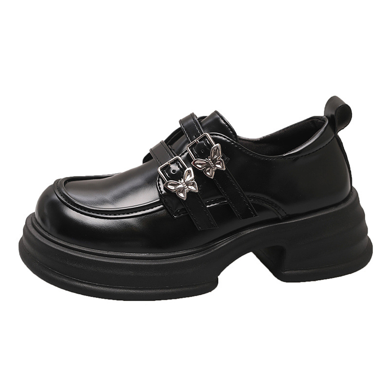 Japanese leather shoes for women in summer British style retro black thick soles casual and versatile - Image 7