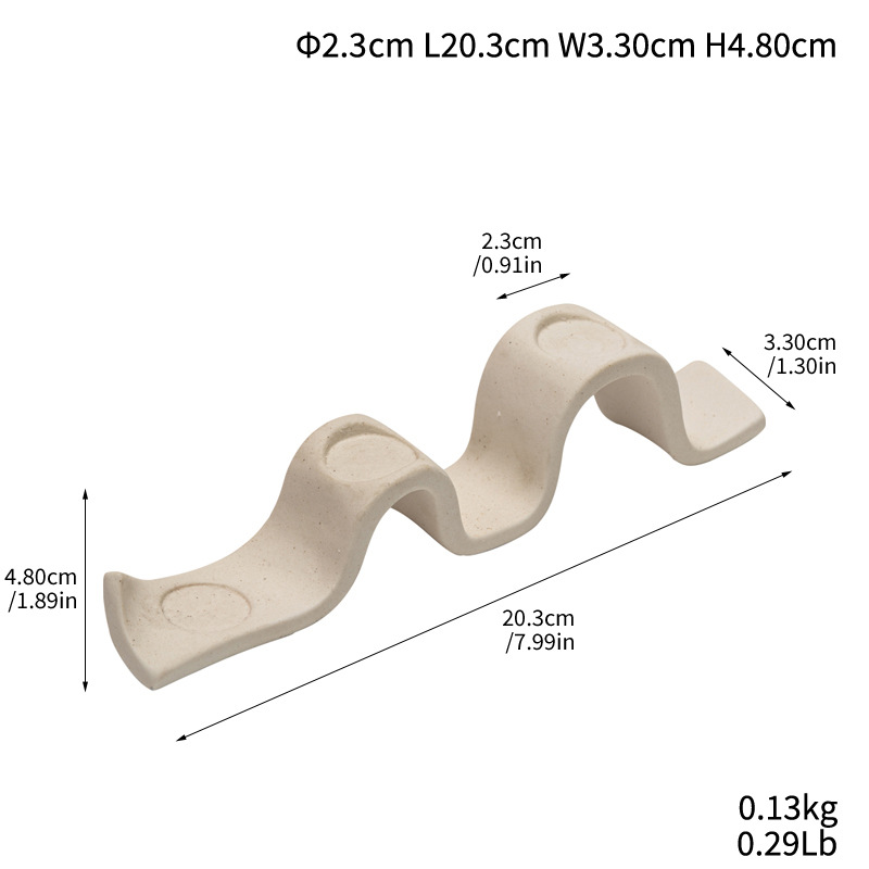 Modern simple roller coaster candlestick Party atmosphere Ceramic craft dining table romantic home decoration - Image 6