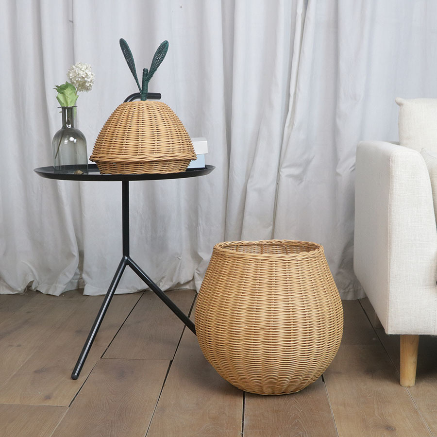 Hand-woven Sydney pear shaped miscellaneous basket bathroom clothes basket toy storage basket hotel and homestay decoration storage basket - Image 2
