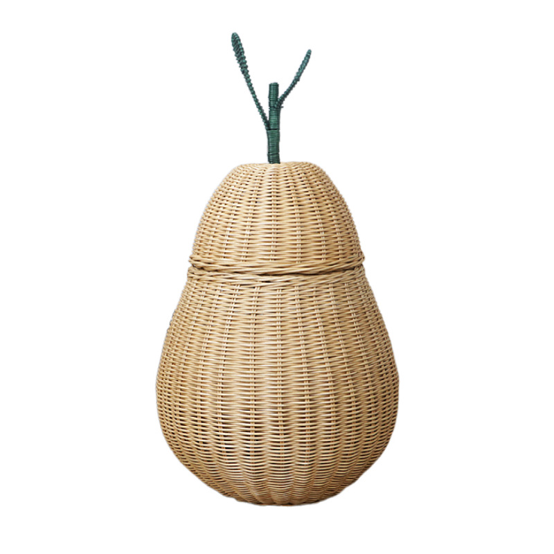 Hand-woven Sydney pear shaped miscellaneous basket bathroom clothes basket toy storage basket hotel and homestay decoration storage basket - Image 3