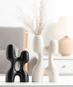 Damon abstract irregular black and white wasabi style ceramic ornaments modern simple design high-end decoration soft decoration