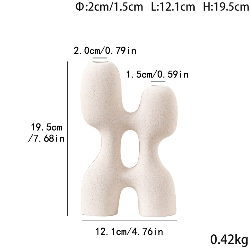 Damon abstract irregular black and white wasabi style ceramic ornaments modern simple design high-end decoration soft decoration - Image 5