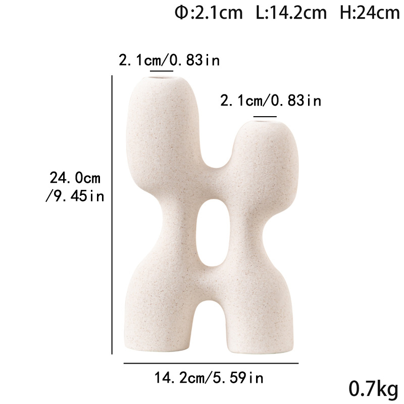 Damon abstract irregular black and white wasabi style ceramic ornaments modern simple design high-end decoration soft decoration - Image 7