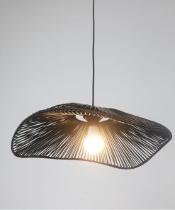 Wooden sheep restaurant chandelier Art straw hat bar lamp Full spectrum eye protection simple Zen retro atmosphere lamp