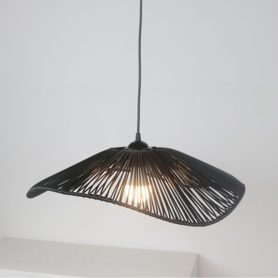 Wooden sheep restaurant chandelier Art straw hat bar lamp Full spectrum eye protection simple Zen retro atmosphere lamp - Image 2