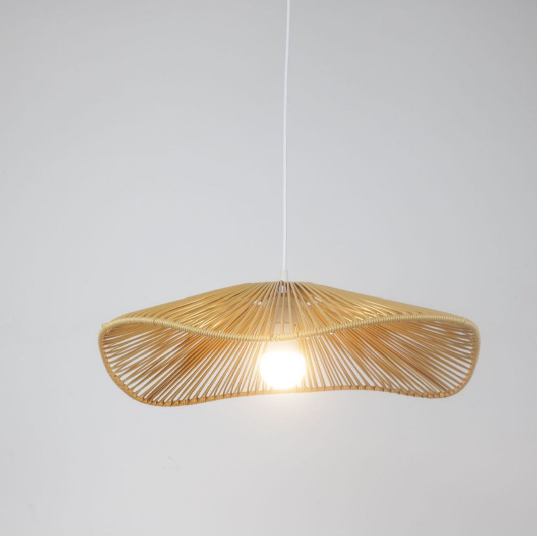 Wooden sheep restaurant chandelier Art straw hat bar lamp Full spectrum eye protection simple Zen retro atmosphere lamp - Image 6