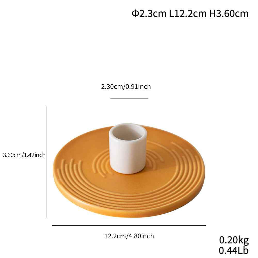 Simple handmade indoor ceramic candlesticks daily necessities fragrance atmosphere soft decoration ornaments - Image 10