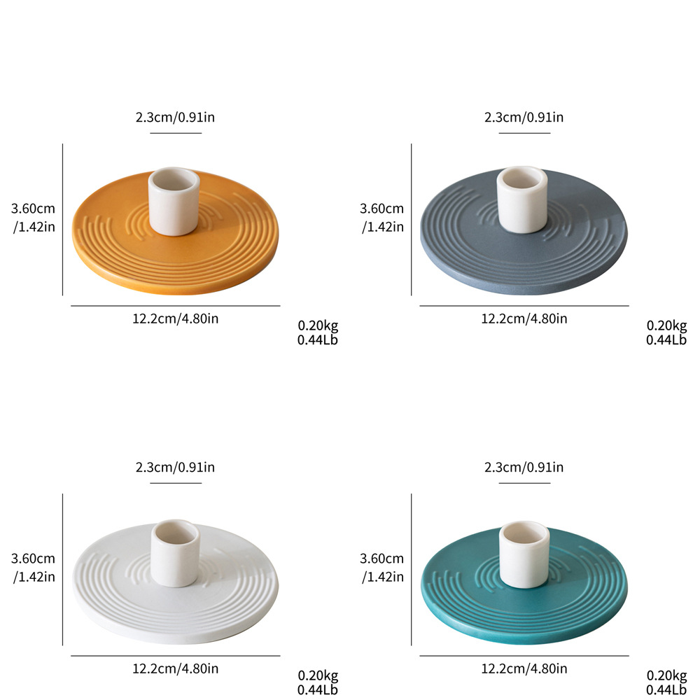 Simple handmade indoor ceramic candlesticks daily necessities fragrance atmosphere soft decoration ornaments - Image 14