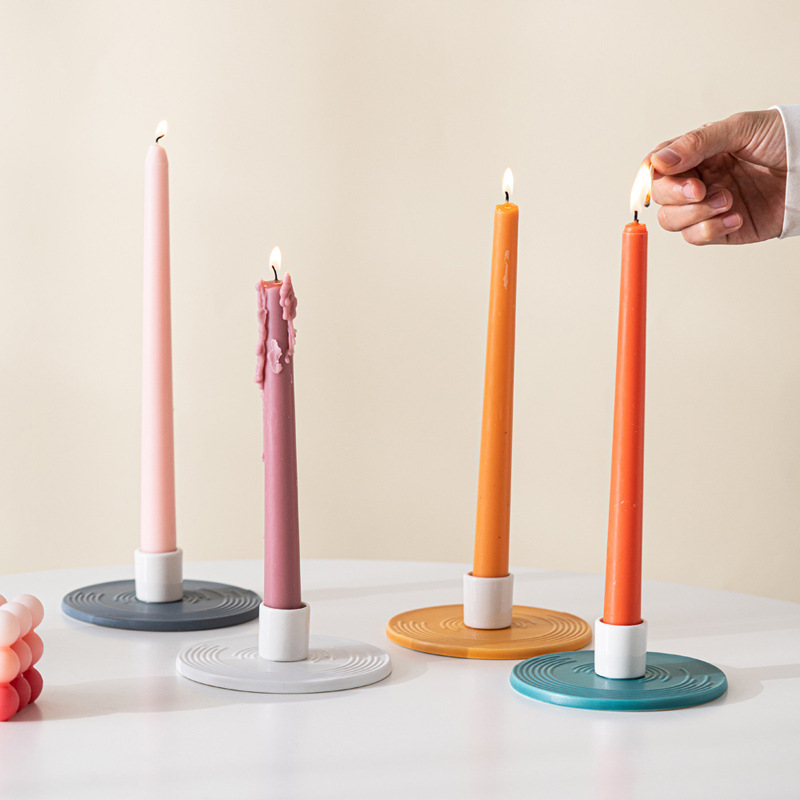 Simple handmade indoor ceramic candlesticks daily necessities fragrance atmosphere soft decoration ornaments