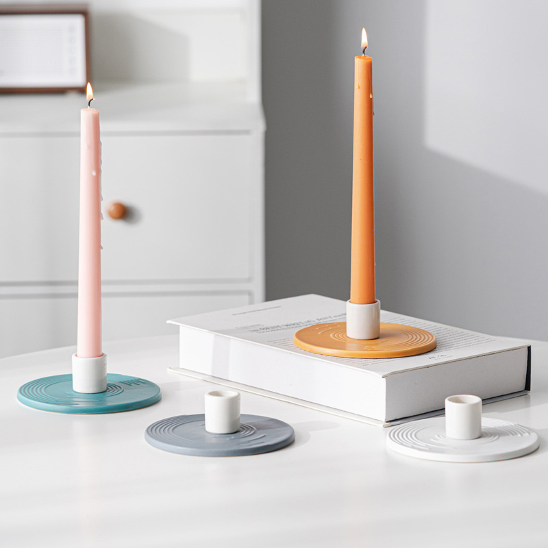 Simple handmade indoor ceramic candlesticks daily necessities fragrance atmosphere soft decoration ornaments - Image 2