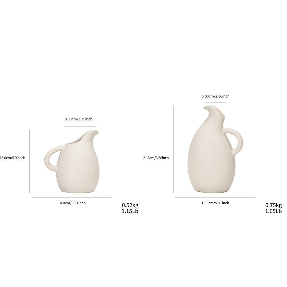 Ceramic back mouth hydroponic vase light luxury textured home decoration - Image 4