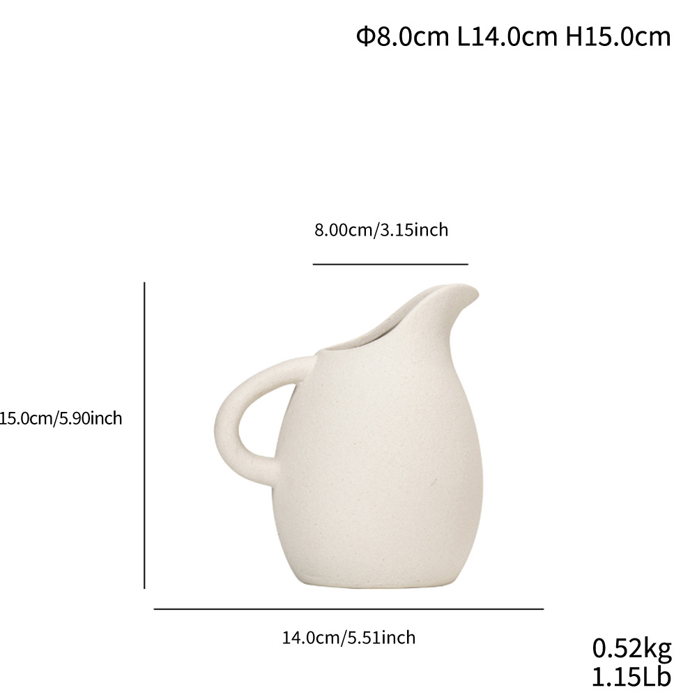 Ceramic back mouth hydroponic vase light luxury textured home decoration - Image 5