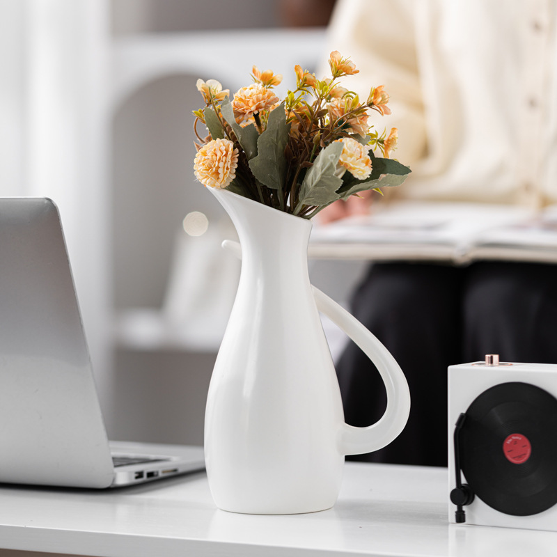 Black and white matte lift pot ceramic vase modern simple home soft decoration ornament - Image 6